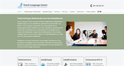 Desktop Screenshot of dutchlanguagecentre.nl