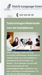 Mobile Screenshot of dutchlanguagecentre.nl
